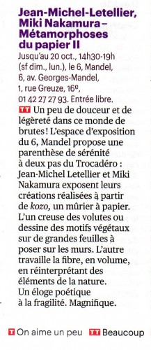Télérama rubrique sortir édition parisienne